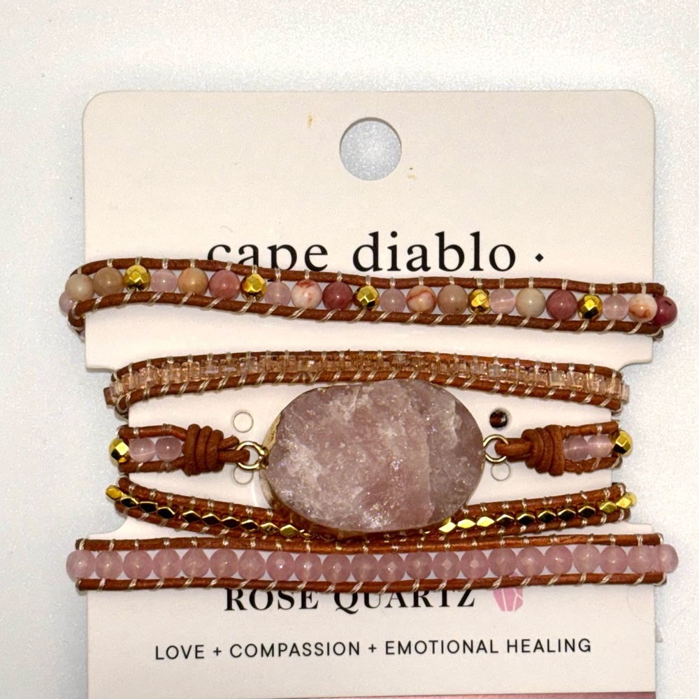 Cape Diablo Pink and Gold Boho Wrap Bracelet